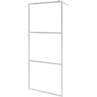 vidaXL Begehbare Duschwand mit voll mattiertem ESG-Glas 115x195 cm