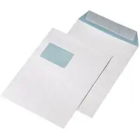 Mailmedia Versandtaschen weiß, C4, mit Fenster, haftklebend, Kraftpapier, 100 Stück