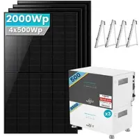 SolarMars SunEnergyXT 500 Balkonkraftwerk Speicher mit 500Wp Solarmodul Set - 2000Wp ‚Äì 4 Module üî• / 3x B500 / Balkon