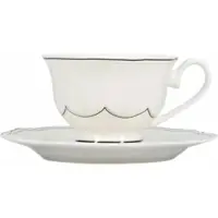 Salt & pepper Tasse und Untertasse Odette White / Black 190 ml (2er Set)