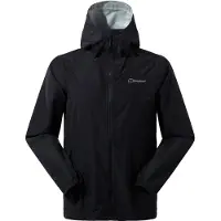 Berghaus Funktionsjacke "M DELUGE PRO 3.0 JKT", Herren, Gr. S, schwarz (jet schwarz), Obermaterial: 100% Polyester, Jacken Funktionsjacke, mit Sturmklappe, atmungsaktiv, wasserdicht, aus Polyester