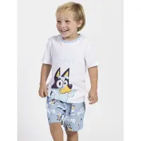 Bluey Pyjama, Weiß/Blau, 110-116
