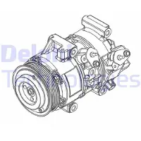 Delphi CS20495 5VS12 Klimaanlage Klimakompressor PAG 46 für TOYOTA COROLLA Verso (ZER, ZZE12, R1)