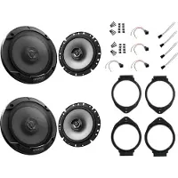 DSX Kenwood Lautsprecher Set für Opel Astra K Baujahr 2015 - 2021 Tür Vorne und hinten 600 Watt