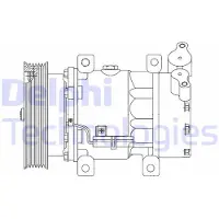 Delphi CS20523 6V12 Klimaanlage Klimakompressor PAG 46 passend für MERCEDES-BENZ CITAN Kasten (415) Citan Kombi / Tourer (415) CITAN Mixto (415)