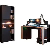 58 aufm Kessel Gamertisch Parisot Meta 2-tlg. Holznachbildung Chene Kronberg/Schwarz