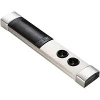 L&S Steckdosenelement Toki mit Bluetooth-Lautsprecher, Edelstahl-Effekt