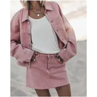Mikuta The Pink Denim Skirt Größe: XS | Miniröcke Outlet | Damen | Blau