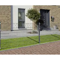 Floraworld Dekorzaun-Matte, HxLxT: 100 x 200 x 1,7 cm, Stahl, anthrazit - grau