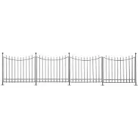 Floraworld Quick-Zaunfeld, HxLxT: 102,5 x 125 x 5 cm, Stahl, anthrazit - grau