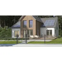 Floraworld Doppelstabmatten-Zaun Comfort Nachbildung Karo 200 x 100 cm anthrazit