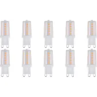 SPL G9 LED Röhrenlampe 3W 260lm 2700K Warmweiß 230V Dimmbar Mattiert 10 Stück