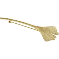 Trendor 75724 Brosche Gingko-Blatt Gold auf Silber