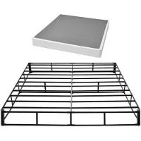 Vevor Boxspringbettgestell (King-Size) mit Waschbarem Stoffbezug, Metallrahmen (2010 x 1925 x 230 mm) für Queensize-Betten, 23 cm Matratzenauflage, Max. Belastbarkeit 1587,57 kg, Matratzenfundament