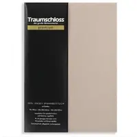 Traumschloss Premium Edel-Jersey Spannbettlaken in stein | Gr.: 90x200 cm - 100x220 cm