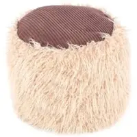 Kayoom Sitzkissen Fellpouf Bobtail in beige - braun | Gr.: onesize