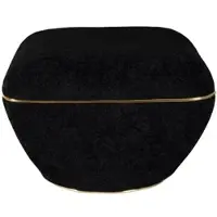 Kayoom Hocker Contessa in schwarz - gold | Gr.: onesize