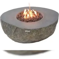 Elementi Feuertisch Boulder Feuerstelle aus Beton - Komplett-Set, wetterbeständig, Steinoptik 110x89x41cm