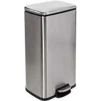 Begryf Treteimer 35L Edelstahl 34x24x61 cm Mülleimer mit Deckel Abfalleimer Küchenmülleimer Soft Close