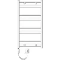 LuxeBath Badheizkörper Elektrisch mit Heizstab 600W 500x800 mm Weiß gerade mit Seitenanschluss