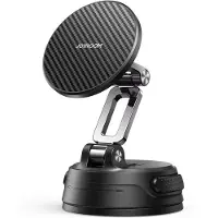 JOYROOM JR-ZS510 Gel Suction Cup MagSafe Foldable Car Phone Mount - Gunmetal Black