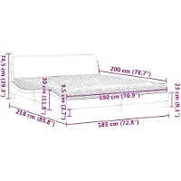 vidaXL Bett mit Matratze "Dover" Dunkelgrün 180x200 cm Samt