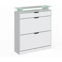 Vicco Schuhkipper Alex, Weiss, 89 x 105 cm mit LED-Beleuchtung