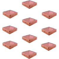 Baumarktplus Holmwerk 10x Pfostenkappe Kupfer Pyramide 7x7cm Abdeckkappe Für Pfosten 71mm