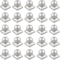 Baumarktplus 25x Pfostenkappe Abdeckkappe Edelstahl - Kupfer - verzinkt - Pyramide - Kugel... 91x91 mm verzinkt Kugel