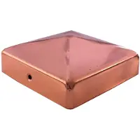 Baumarktplus Holmwerk Pfostenkappe Kupfer 121mm Pyramide 12x12cm