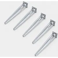Baumarktplus 5x Bodenhülse Einschlaghülse für Ø 34 mm Bodeneinschlaghülse 50 cm Länge Zaun... 1er
