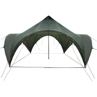 vidaXL Party-Zelt Armeegrün 400 x 400 x 322 cm Polyester und Stahl