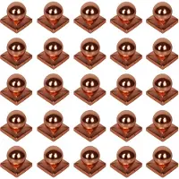 Baumarktplus 25x Pfostenkappe Kupfer 71mm Kugel Abdeckkappe Für Pfosten 7x7cm