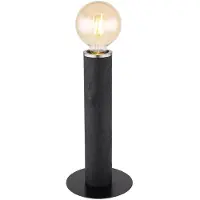 Globo Lighting LED Tischleuchte, Holz, schwarz matt, H 30,5 cm