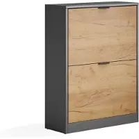Vicco Schuhkipper Gizmo, Goldkraft Eiche/Anthrazit, 59 x 77.6 cm mit 2 Fächern
