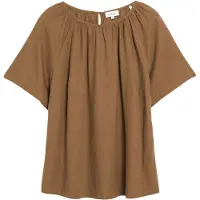 S.oliver Leinenmixbluse mit Raffungen
