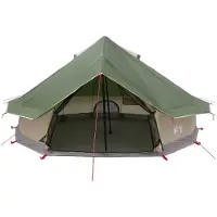 vidaXL Tipi Zelt 18 Personen Grün Polyester und Stahl