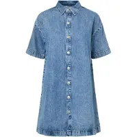 Pieces Pcsky A-silhouette Denim Midikleid | Blau | S