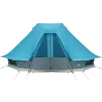 vidaXL Tipi Zelt mit Dach mit Speicher Grün 680 x 430 x 270 cm Taft