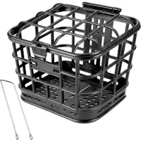 Torribaly Fahrradkorb, Fahrrad-Vorderkorb, Großes Fassungsvermögen, Anti-Extrusions-PP-Material, Abnehmbarer Korb mit Deckel für Elektrofahrräder