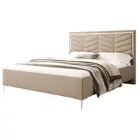 Lookway POLSTERBETT AURORA II 160x200 mit Bettkasten Boston Trufa