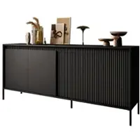 Lookway SIDEBOARD YASUMI 187 2D3S mit Schubladen schwarz matt