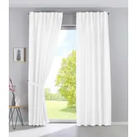 Gardinenbox SCHLAUFENGARDINE 2ER SET »Jena« HxB 145x140 cm Weiß