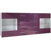 Vladon SIDEBOARD Carlos Brombeer Hochglanz