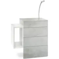 Vladon NACHTTISCH Queens Front in Beton Oxid Optik