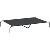 Syfax Hundebett Erhöht Schwarz 150x90x20 cm Oxford-Gewebe und Stahl