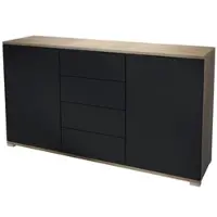 Vladon SIDEBOARD Santo Schwarz matt