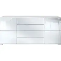 Vladon SIDEBOARD Rova Weiß Hochglanz