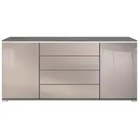 Vladon SIDEBOARD Faro Sandgrau Hochglanz