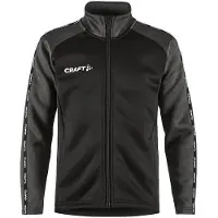 Craft Trainingsjacke Squad 2.0 Full Zip Kinder Black-Granite-Größe 110